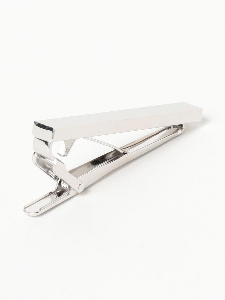 B:MING LIFE STORE by BEAMS Men's Silver Striped Tie Bar, One Size