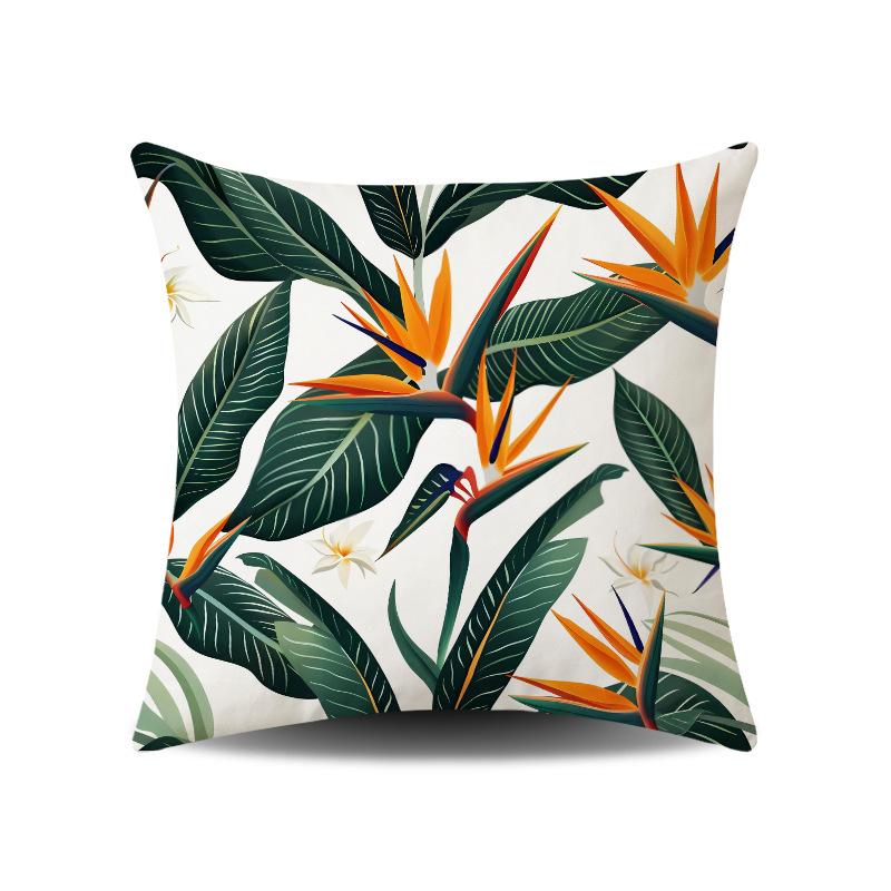 

Летнее тропическое растение Монстера Делициоза Элементы Маленький Свежий Домашний Декор Спальня Гостиная Офис Подушки linen-45x45cm double-sided [without pillow core]