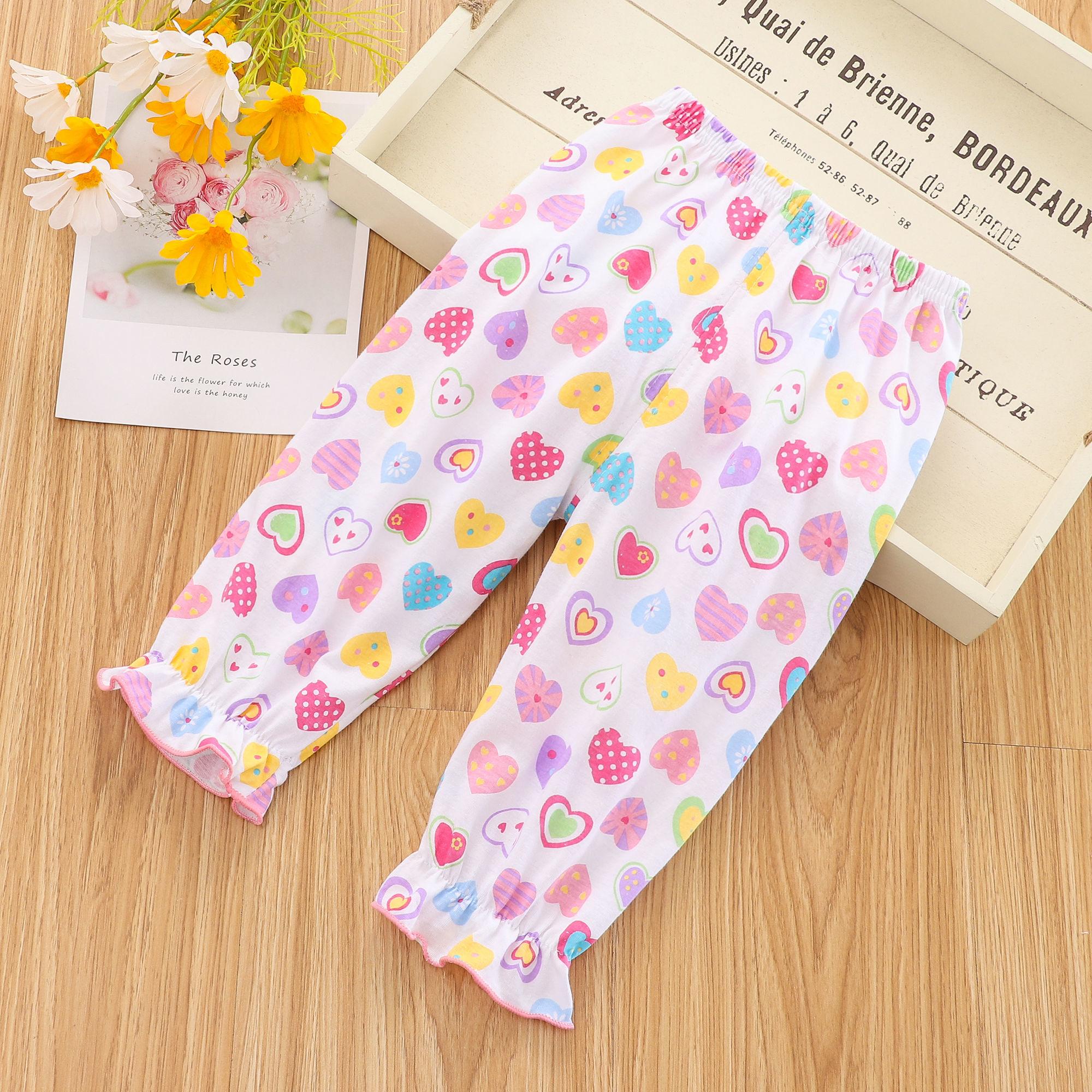 

Брюки для девочек с защитой от комаров, тонкие летние детские штаны-фонарики, детские верхние штаны для малышей 100