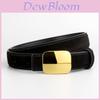 Womens Genuine Leather Belt With Alloy Buckle For Casual And Office Wear