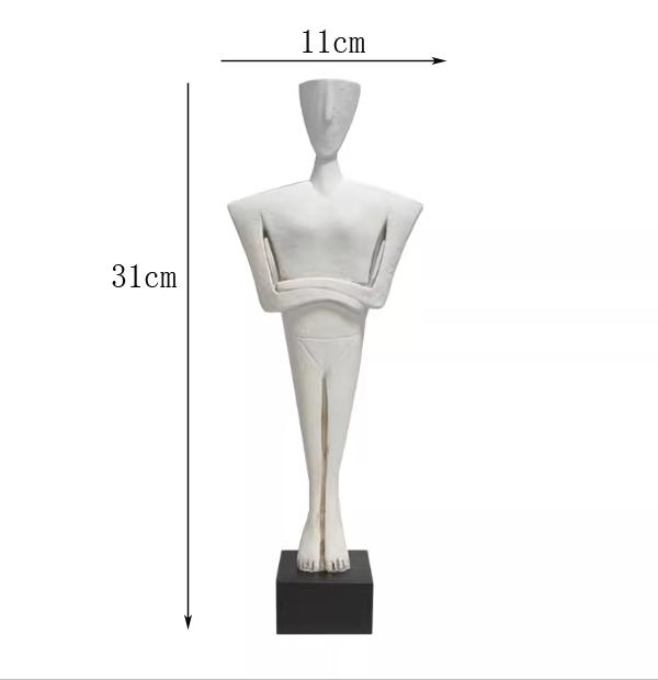 

Modern Abstract Figure Metal Sculpture Accessories Tea Room Study Desktop Figurines Decoration Home Bookcase Statue Ornaments