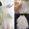 Feather1 meter Natural Ostrich feather Trims Ribbon  6-15 cm for Skirt DIY Clothing Black White Ostrich feathers Wedding Decoration