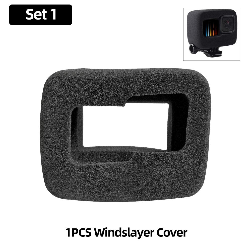 Windscreen Cover For GoPro Hero 12 11 10 9 Windscreen Cover Case Black Foam Wind Noise Reduction Sponge Video Muffler Housing