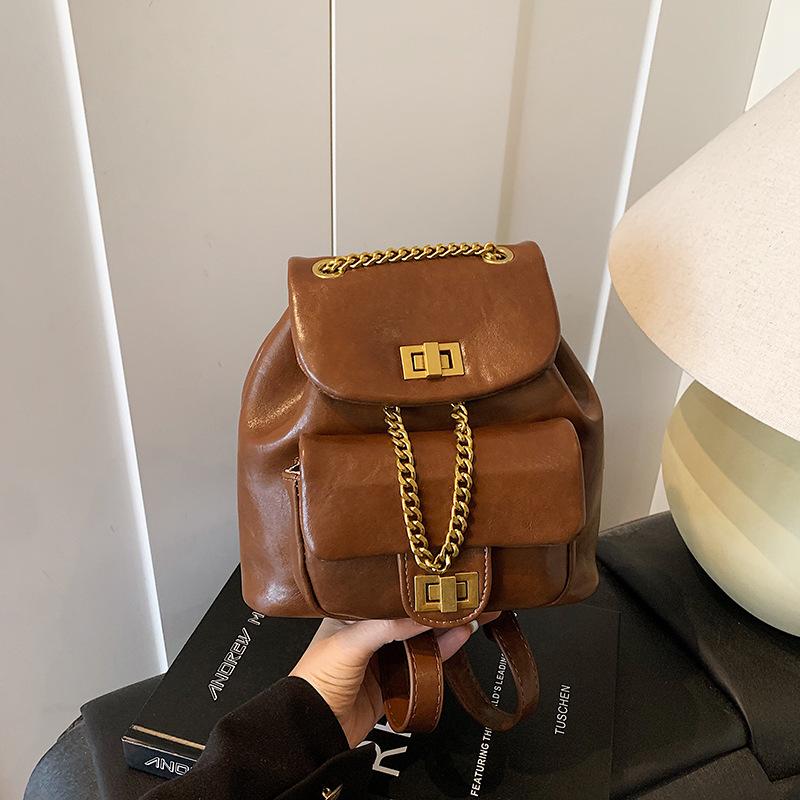 Backpack Women's Bag, New Chain Backpack, Women's Minimalist Outdoor Class Bag
