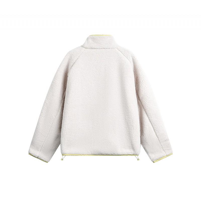 Unisex Thick Fleece-Lined Cotton Puffer Jacket Winter Warm Oversized Hoodless Coat Men Women