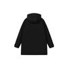 Fila Solid Color Hooded Warm Mid-Length Down Jacket Men Outerwear Black F11M249904FBK