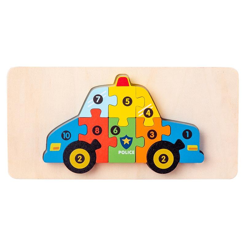Baby Wooden Animal Puzzle Brightly Colored Educational Toy For Kids