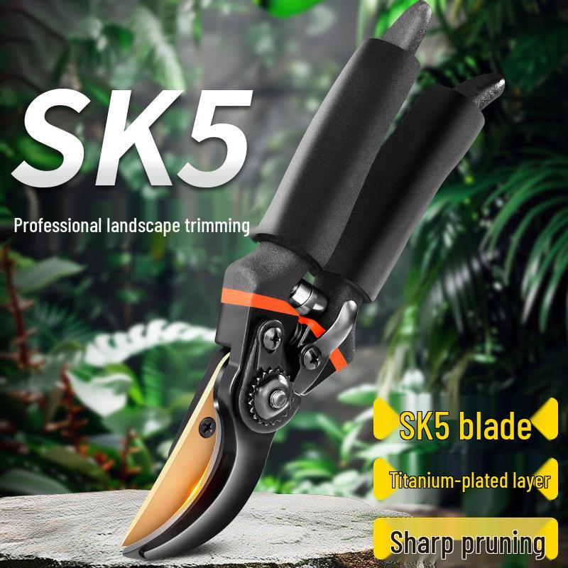 SK5 Steel Professional Garden Pruning Shears for Thick Branches - Durable and Powerful Scissors for Fruit Trees and Household Use