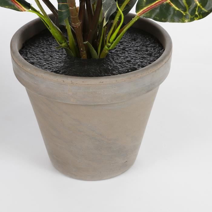 Plante Artificielle - Mica Decorations - Croton - H73 Cm - Ø40 Cm - Vert Bariolé