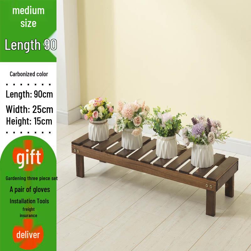Multi-layer Solid Wood Indoor Balcony Plant Stand
