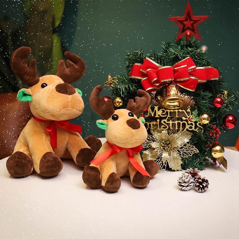 Christmas Plush Elk Soft Reindeer Deer Doll Cozy Holiday Dcor 29cm Christmas Plush Animal Perfect ideal for Festive Home Decor
