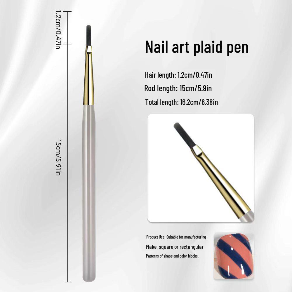 

Plaid Design Nail Art Pen: Fine Brush & Double-Ended for Salon Painting