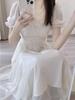 2025 Women's White Summer Fairy Princess Dress - Gentle Style Long Skirt