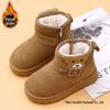 2025 New Girls' Non-Slip Snow Boots - All-Season Bread Cotton Shoes for Autumn & Winter