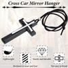 Cross for Car Mirror Hanging, Wood Cross Charms for Rear View Mirror, Car Hanging Ornament, Christian Accessories for Cars, Truck, Home Decor (Black)