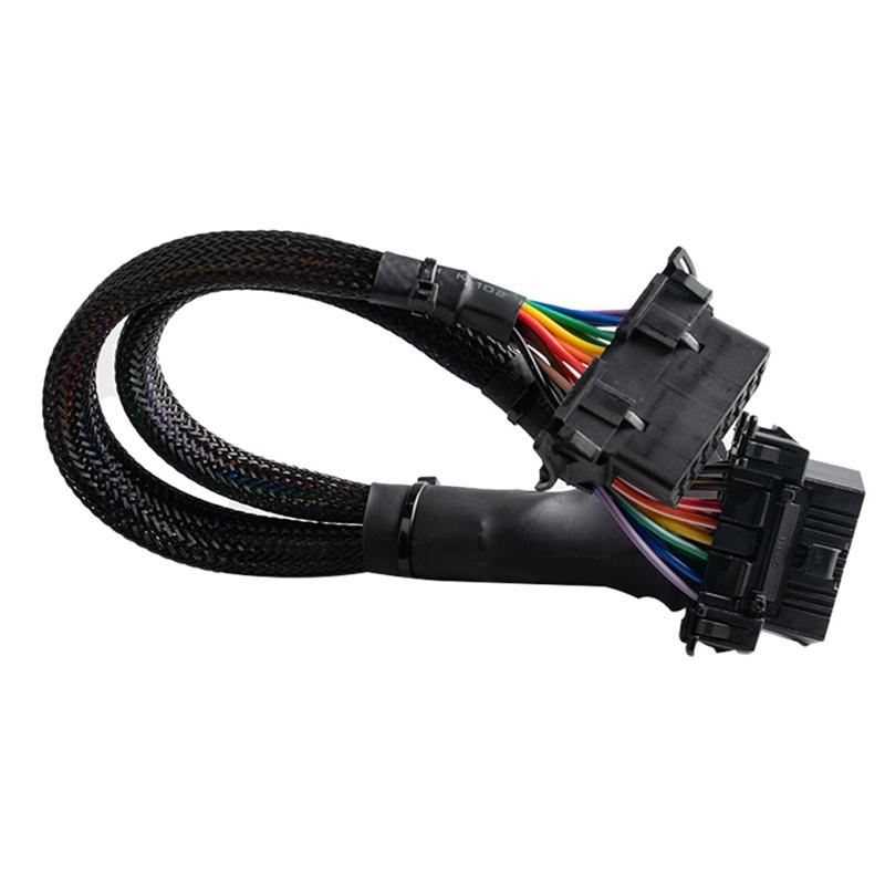 Converted Cable 16Pin OBD2 Male To Dual Female Y-Cable Car Diagnostic Auto Tool Connector