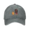 I Draw Chibi Chiyo Chan's Dad Azumanga Daioh Sport Retro Denim Washed Baseball Caps Female Cowboy Hats Hiking Peaked Cap