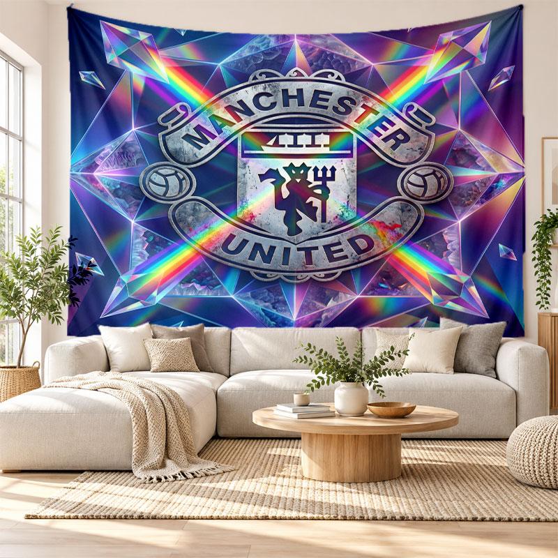 Manchester United Wandteppich, Weiches Stoff Wandbehang, Dekorative Kulisse Für Schlafzimmer Heim Wandkunst