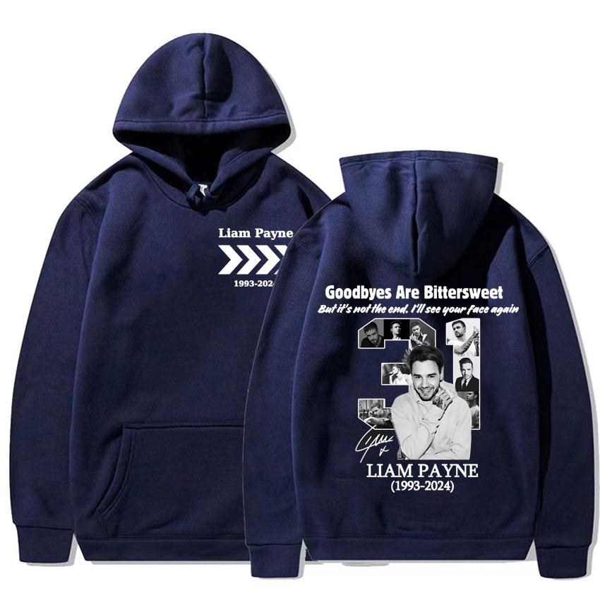 Goodbyes Are Bittersweet Liam Payne Hooded Unisex Harajuku Hip Hop Vintage Style Hoodie Pullover Men Casual Oversized Sweatshirt