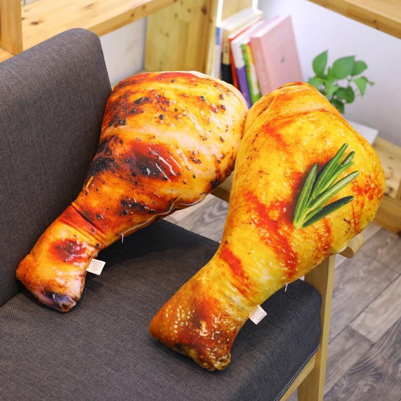 Simulated Chicken Leg Throw Pillow Toy with the Same Creative Simulated Food Snack Throw Pillow Doll Plush Toy Funny Doll