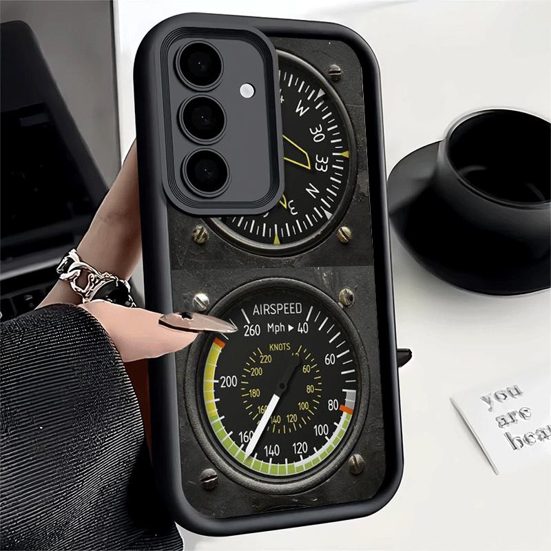 Phone Case for Samsung Galaxy A17 A16 A15 A14 A13 Aircraft Instrument Cockpit Radar A56 A36 A26 A55 A35 A25 A54 A34 A24 A53 A33