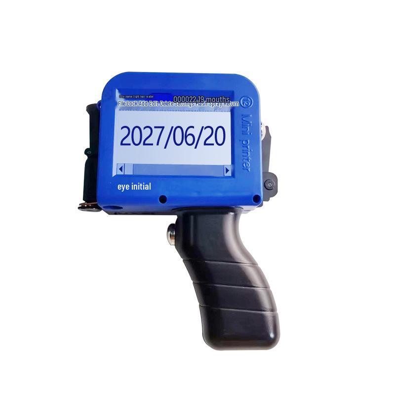 Handheld Portable Inkjet Printer with Handle for Date, Batch, Serial Number, and Barcode Coding