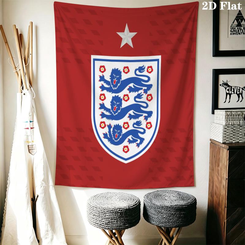 England Football Wall Tapestry Aesthetic Wall Hanging Printed Fabric Blanket Decorative Tapestries for Bedroom Living Room Home Decor