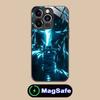 Demon Slayer Colored Neon Phone Case for iPhone 16 15 14 13 12 11 Pro Max Plus Mini MagSafe Wireless Charging Glass Phone Cover