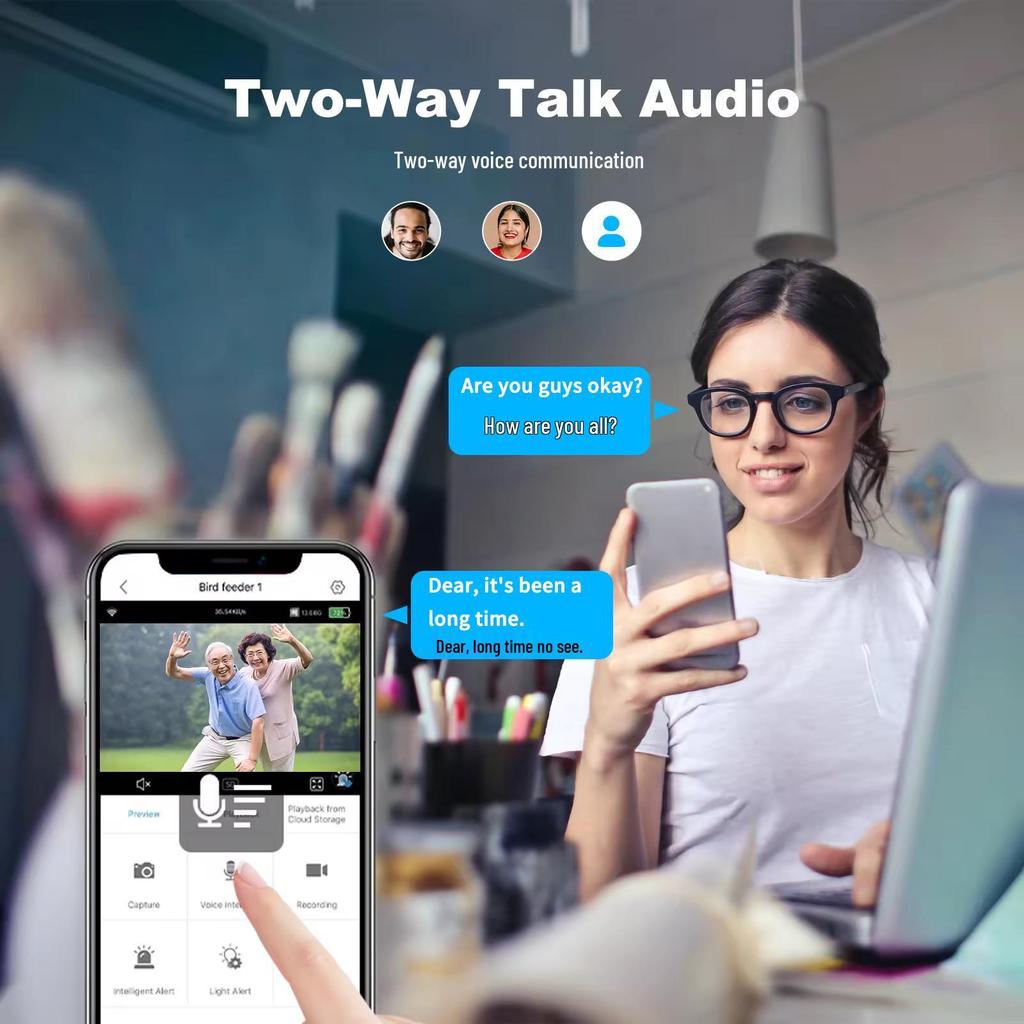 Wireless Ultra HD Home Camera with Low Power Battery and Smart Monitoring
