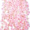 2Pcs Wedding Party Backdrop Diy Home Garden Decor 180Cm Artificial Cherry Blossom Garland Fake Flower Vine Wall Decoration