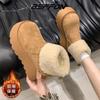 Winter Velvet Thick-soled Snow Boots Women's New Retro Thickened Warm Casual Cotton Shoes Muffin Short Boots Tide