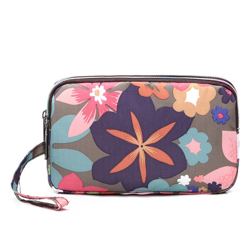 

Women s Canvas Art Clutch: Three-Layer Long Wallet, Large Capacity Handbag, Key & Coin Purse, Casual Phone Bag