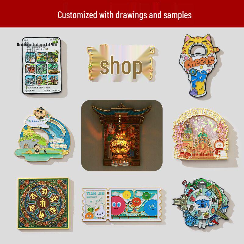 Year of the Horse Custom Metal Refrigerator Magnet - Chinese Style Creative Cartoon Design