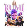 Rumi K-Pop Demon Hunters Flannel Blankets Autumn  Soft Bedding Throws for Girls Boys Home Decor Fashion Bedspread Sofa Bed Cover