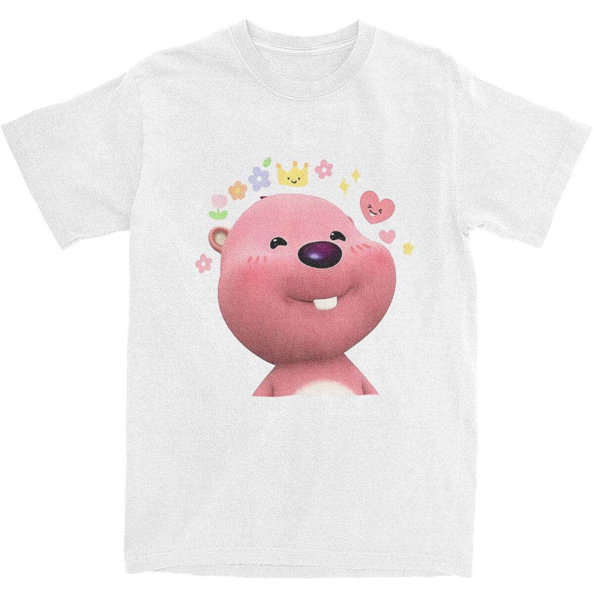 

MINISO Loopy Love TShirt Summer Vintage T Shirts Cotton Trendy Cool Tee Shirt for Mens Womens Short Sleeves Casual Tees S