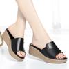 Fashion AIYUQI Women Slippers Platform Large Size 41 42 43 New 2025 Summer Outerwear Slippers Women Wedge Genuine Leather Slippers Women