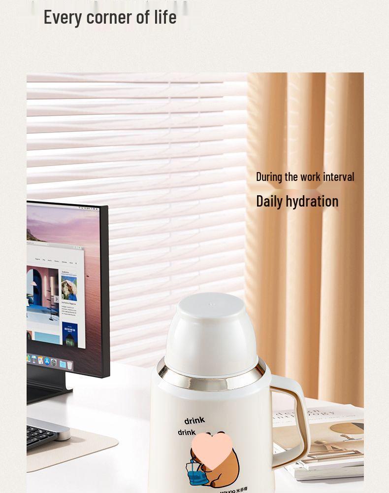 Capybara Insulated Thermos: Chubby Cool-Keeping & Heat-Preserving Hot Water Bottle for Home