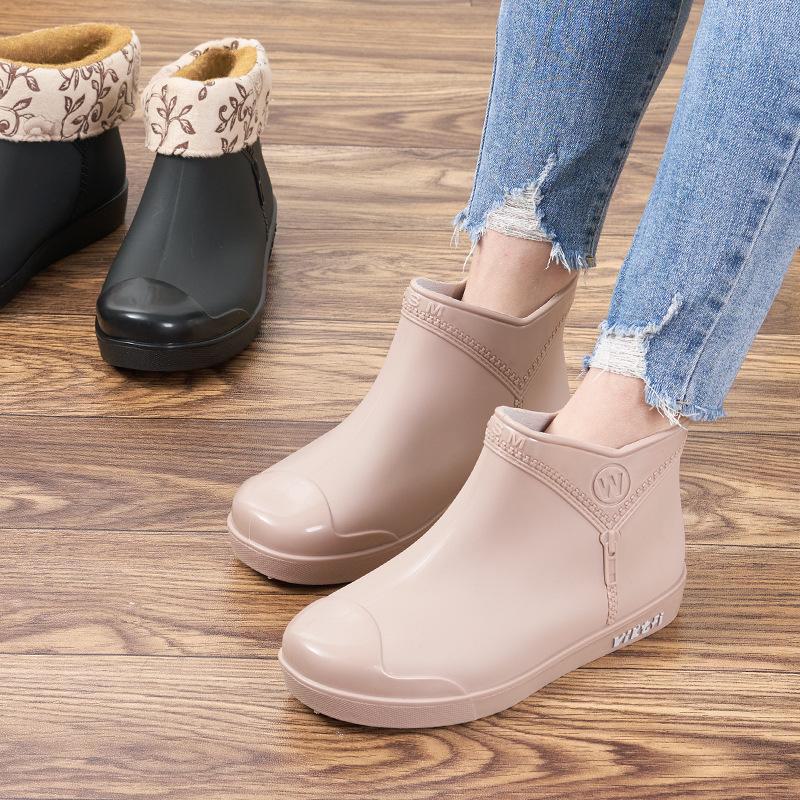 Dámské protiskluzové lehké boty do deště v korejském stylu – pohodlné nízké gumové boty