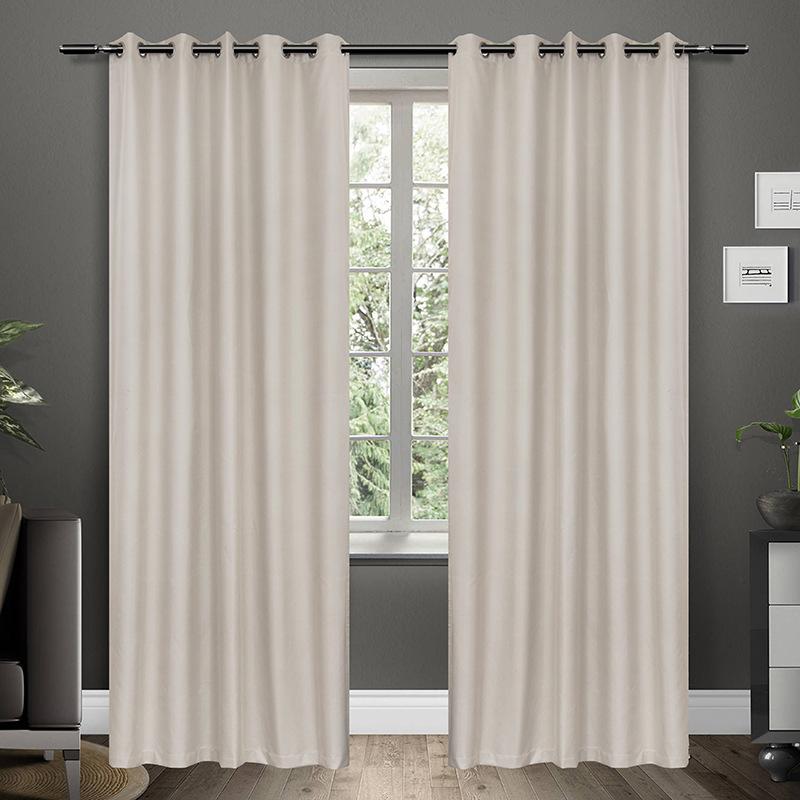 Simple Plain Curtain Cloth, Living Room Bedroom Balcony High Blackout Curtain Finished Product, Can Be