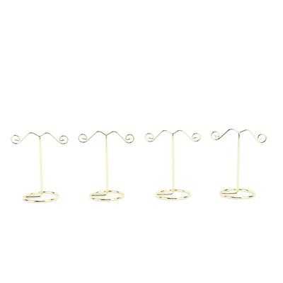 4pcs Earring Display Stand Electroplate Iron Earring Display Rack Stable Decorative Jewelry Display