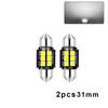 2/4pcs 12V White 6411 6418 C5W Festoon LED Bulbs Error Free 31/36/39/41mm for Interior Map Dome Courtesy License Plate Lights Dome Lights 6