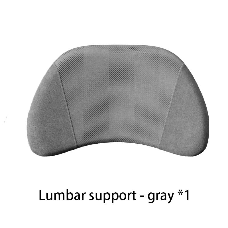Car neck pillow lumbar support For split-type headrest seats Suede headrest Relieve fatigue Car seat interior accessories