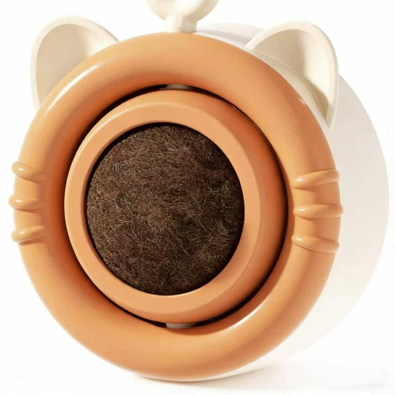 

Cat rotating grinding teeth ball pet biting and cleaning teeth toy indoor puzzle and relaxation cat supplies помаранчевий