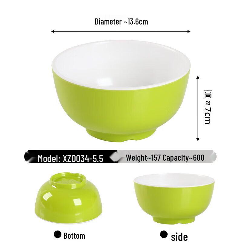 A8 Two-Tone Melamine Rice and Soup Bowl