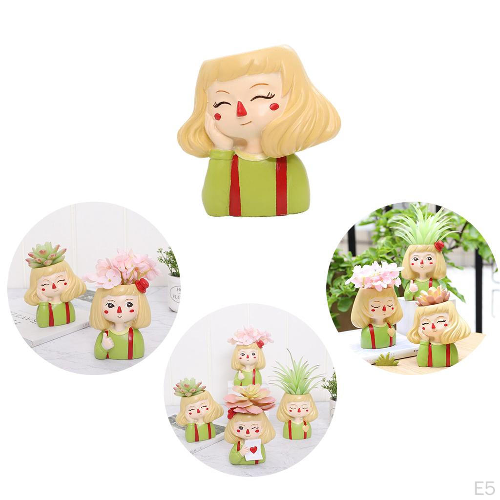 Head Pot er indoor and outdoor Resin er, Cute s Flower Pot, No