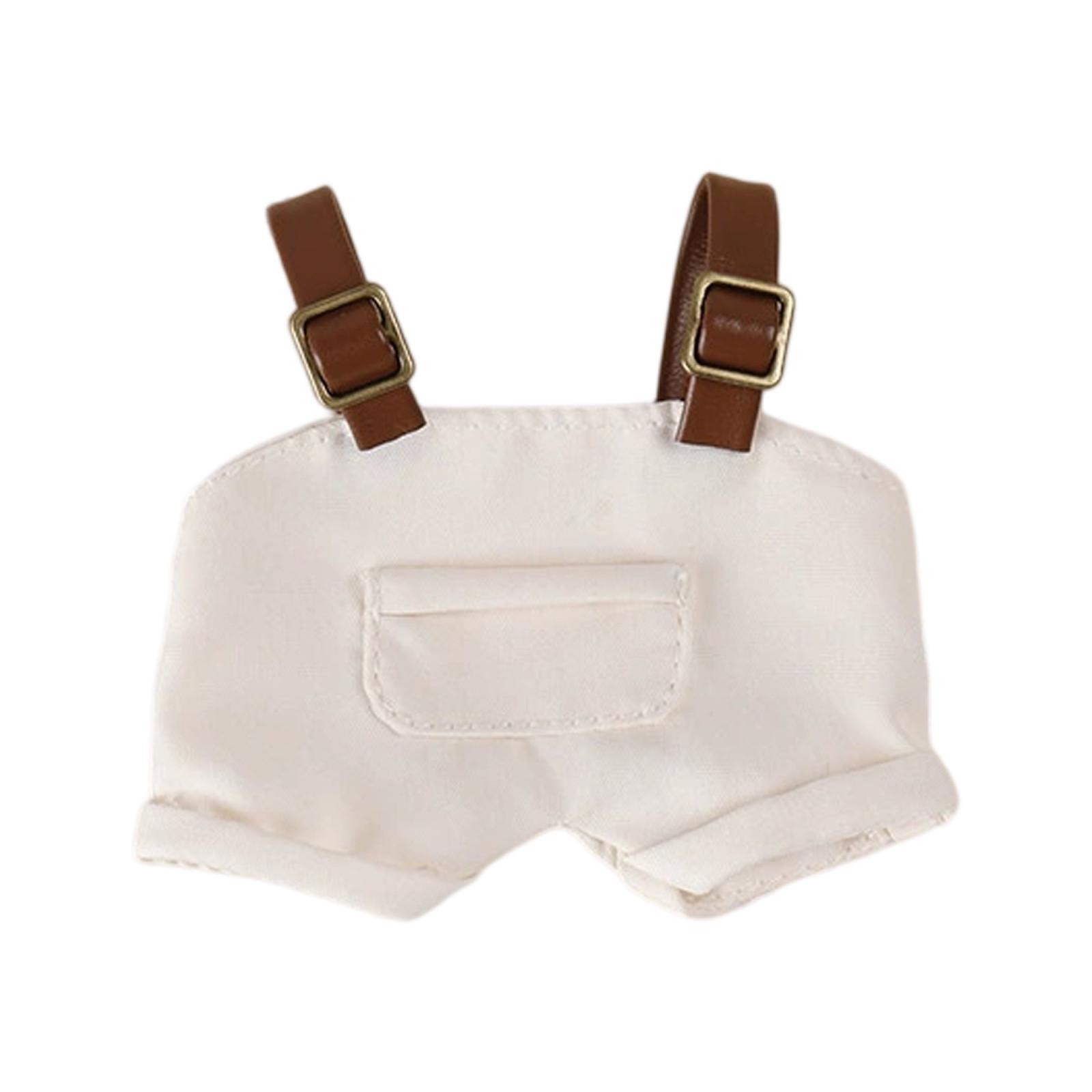 

17 см Кукольная одежда Комбинезоны Детская подвесная одежда Подтяжки Штаны для чулок Замена одежды Трендовый подарок One Size белый