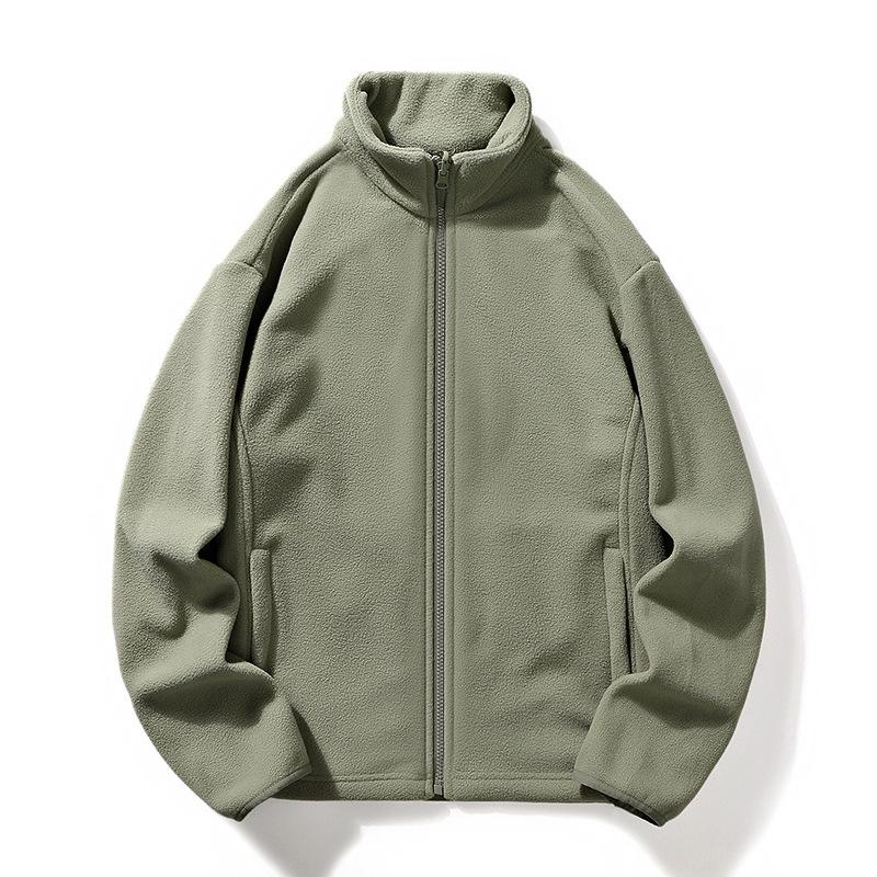 Outdoor Couple Fleece Jacket Thickened Warm Fleece Jacket Polar Fleece Autumn and Winter Sportswear Cardigan Coat Top