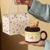 Star Prince Ceramic Water Cup with Lid Summer Holiday Gift Couple Mug Gift High Pretty Water Suitable Souvenir