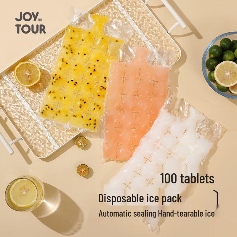 JOYTOUR Disposable Ice Cube Bags 24 Grids, 100 pcs/bag