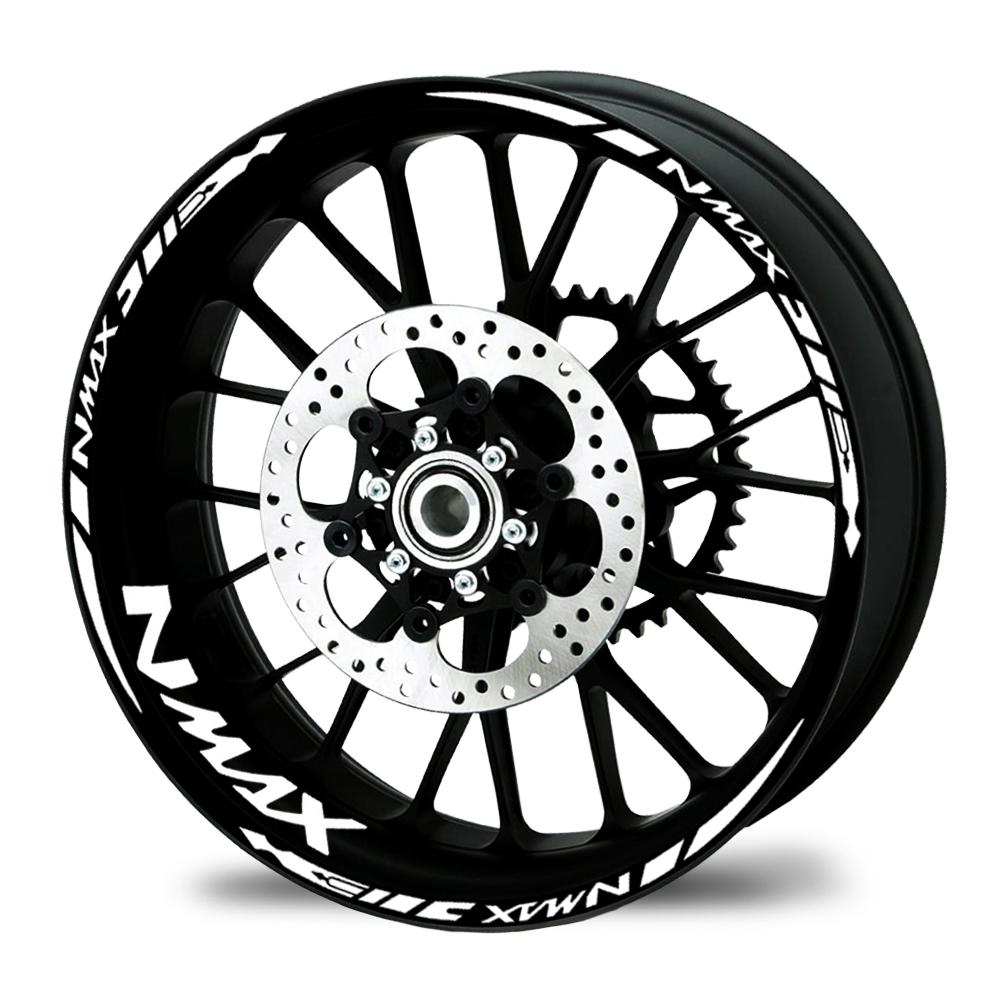 For YAMAHA N-MAX NMAX125 155 Nmax Reflective Motorcycle Wheel Stickers Scooter Rim Strips Decals Waterproof
